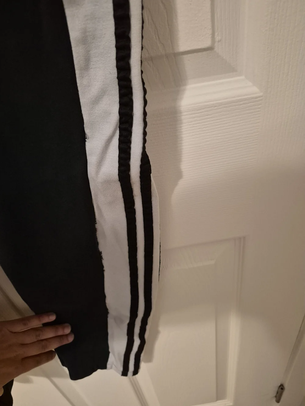 Adidas Kids Black Track Pants with White Side Stripes - Picture 6 of 8